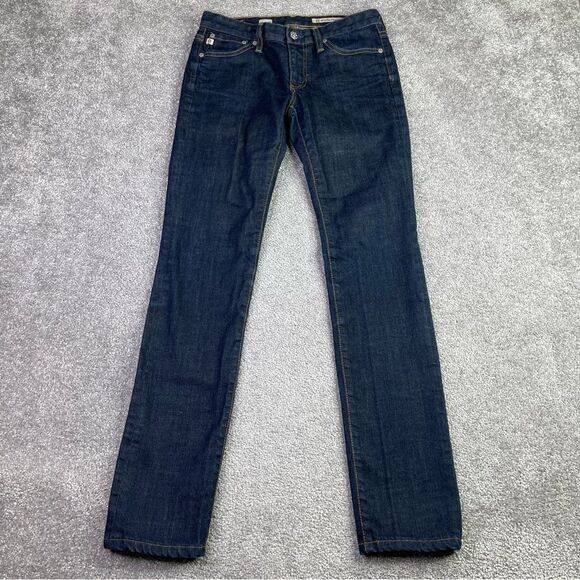 Ag Adriano Goldschmied Jeans Women’s 27X30 Blue Skinny Straight Low Rise Premier - Picture 1 of 12